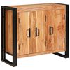 vidaXL Buffet avec portes Marron Bois d'acacia massif et m&eacute;tal