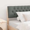 vidaXL T&ecirc;te de lit capitonn&eacute;e Gris fonc&eacute; 100 cm Pin massif