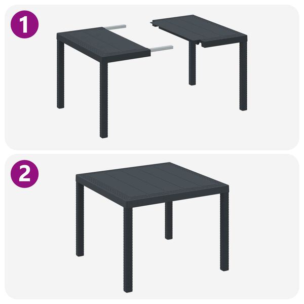 vidaXL Ensemble de salle &agrave; manger pour jardin 3 pcs Anthracite