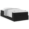 VidaXL Cadre de lit ottoman avec matelas noir 100x200cm velours