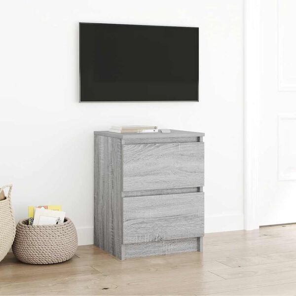 vidaXL Meuble TV sonoma gris 40x35x54 cm bois d'ing&eacute;nierie