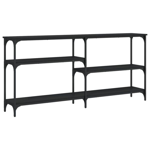 vidaXL Table console noir 160x29x75 cm Bois d'ing&eacute;nierie