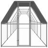 vidaXL Poulailler d'ext&eacute;rieur 2x12x2 m Acier galvanis&eacute;