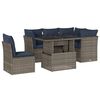 vidaXL Ensemble de canap&eacute; de jardin 6 pcs avec coussins gris r&eacute;sine tress&eacute;e