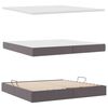 vidaXL Lit avec rangement et LED avec matelas Gris clair 200 x 200 cm