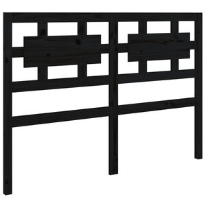 vidaXL T&ecirc;te de lit Noir 205,5x4x100 cm Bois massif de pin