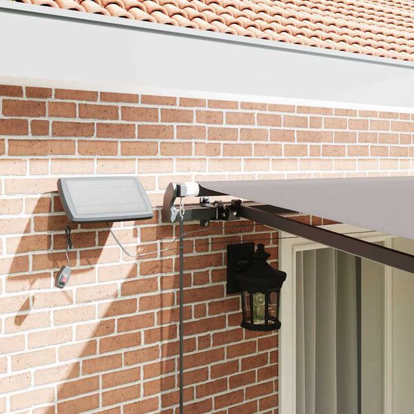 vidaXL Auvent R&eacute;tractable Gris clair 400 &times;350 cm tissu
