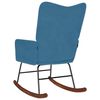 vidaXL Chaise &agrave; bascule Bleu Velours