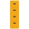 vidaXL Cabinet de Dossier 2 pcs Jaune moutarde 44 x 50 x 106.5 cm