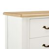 vidaXL Buffet Blanc et marron 110x30x85 cm Bois massif