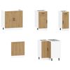 vidaXL Ensemble d'armoires de cuisine 11 pcs Lucca bois d'ing&eacute;nierie