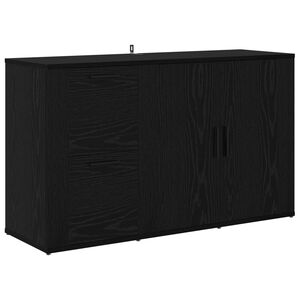 vidaXL Buffet Ch&ecirc;ne noir 100 x 33 x 59,5 cm Bois d'ing&eacute;nierie