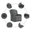vidaXL Fauteuil inclinable électrique gris foncé tissu
