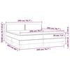 vidaXL Sommier &agrave; lattes de lit et matelas Gris clair 200x200cm Velours