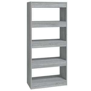 vidaXL Biblioth&egrave;que/Cloison Sonoma gris 60x30x135 cm Bois d'ing&eacute;nierie