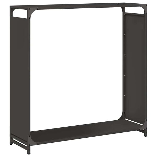 vidaXL Portant de bois chauffage noir 90x28x90 cm