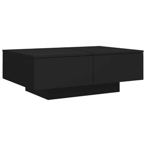 vidaXL Table basse Noir 90x60x31 cm Bois d&rsquo;ing&eacute;nierie