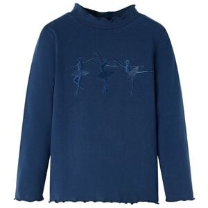 T-shirt enfants &agrave; manches longues bleu marine 104