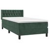 vidaXL Sommier &agrave; lattes de lit avec matelas Vert fonc&eacute; 90x190 cm