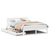 vidaXL Cadre de lit avec tiroirs sans matelas blanc 135x190 cm