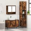 vidaXL Ensemble de meubles de salle de bain 3 pcs Ch&ecirc;ne fum&eacute;