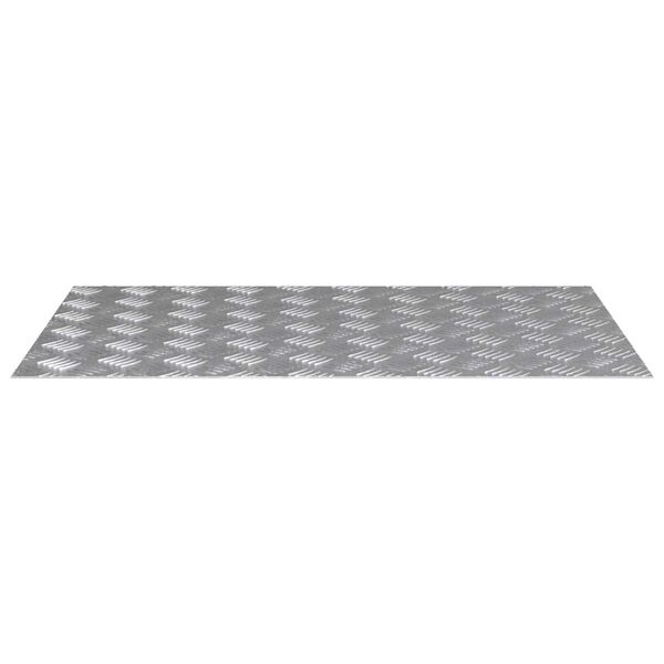 vidaXL Nez de marche Rectangulaire 4 pcs Argent&eacute; 80 x 50 cm Aluminium