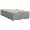 vidaXL Sommier &agrave; lattes de lit et matelas gris clair 120x190 cm tissu