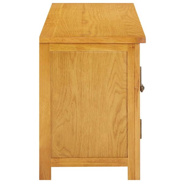 vidaXL Meuble TV 120x35x48 cm Bois de ch&ecirc;ne massif