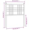 vidaXL T&ecirc;te de lit de remplacement m&eacute;tal blanc 75 cm