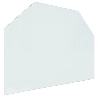vidaXL Plaque de verre pour cheminée hexagonale 80x60 cm
