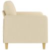 vidaXL Canap&eacute; &agrave; 2 places Cr&egrave;me 120 cm Tissu