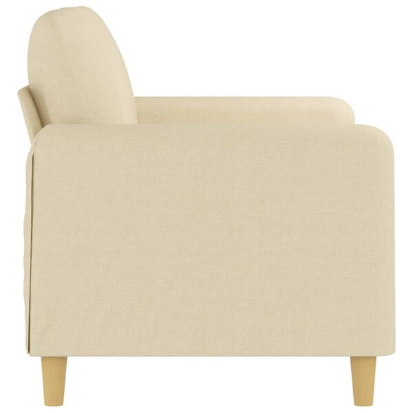 vidaXL Canap&eacute; &agrave; 2 places Cr&egrave;me 120 cm Tissu