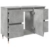 vidaXL Armoire salle de bain gris béton 80x33x60cm bois d'ingénierie