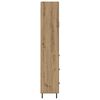 vidaXL Haut Armoire 2 pcs Ch&ecirc;ne artisanal Bois Agglom&eacute;r&eacute; et Verre