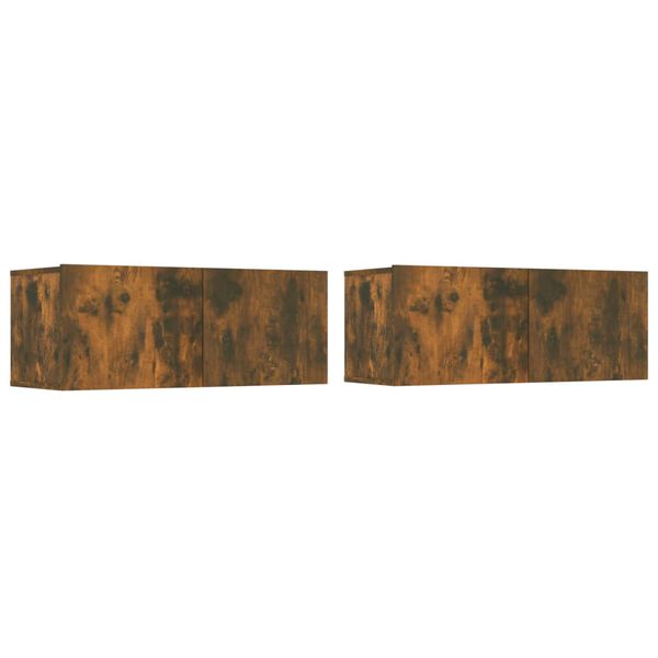 vidaXL Ensemble de meubles TV 6 pcs Ch&ecirc;ne fum&eacute; Bois d'ing&eacute;nierie