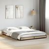 vidaXL Cadre de lit sans matelas ch&ecirc;ne sonoma 135x190 cm