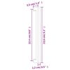 vidaXL Poign&eacute;es d'armoire 20 pcs noir 224 mm acier inoxydable