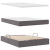 vidaXL Lit avec rangement et matelas Gris 140 x 190 cm Simili cuir