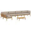 vidaXL Ensemble de Canap&eacute;s Uni 6 pcs Taupe Bois d'Acacia Massif