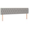 vidaXL Sommier &agrave; lattes de lit matelas LED gris clair 120x190 cm tissu