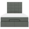 vidaXL Cadre de lit ottoman avec matelas gris fonc&eacute; 120x190 cm tissu