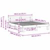 vidaXL Cadre de lit avec t&ecirc;te de lit Brun cire 180 x 200 cm Pin massif
