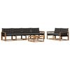 vidaXL Ensemble de canap&eacute;s d'ext&eacute;rieur 7 pcs Naturel et noir