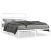 vidaXL Cadre de lit m&eacute;tal sans matelas et t&ecirc;te de lit blanc 150x200 cm
