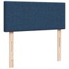 vidaXL Sommier &agrave; lattes de lit avec matelas bleu 120x190 cm tissu