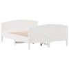 vidaXL Cadre de lit sans matelas blanc 140x190 cm bois de pin massif