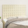vidaXL T&ecirc;te de lit Cr&egrave;me 144x5x118/128 cm Similicuir