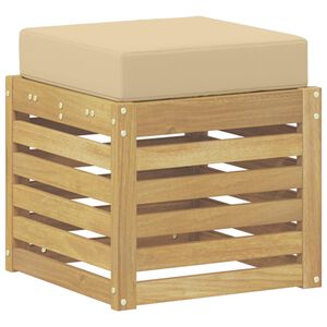 vidaXL Banc de Jardin Blanc 43 x 43 x 45 cm Bois d'Acacia Massif