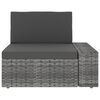 vidaXL Salon de jardin 7 pcs avec coussins Gris R&eacute;sine tress&eacute;e