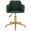 vidaXL Chaises pivotantes &agrave; manger lot de 4 Vert fonc&eacute; Velours